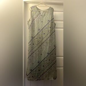 Fashion Bug Green , Grey and white  Dress